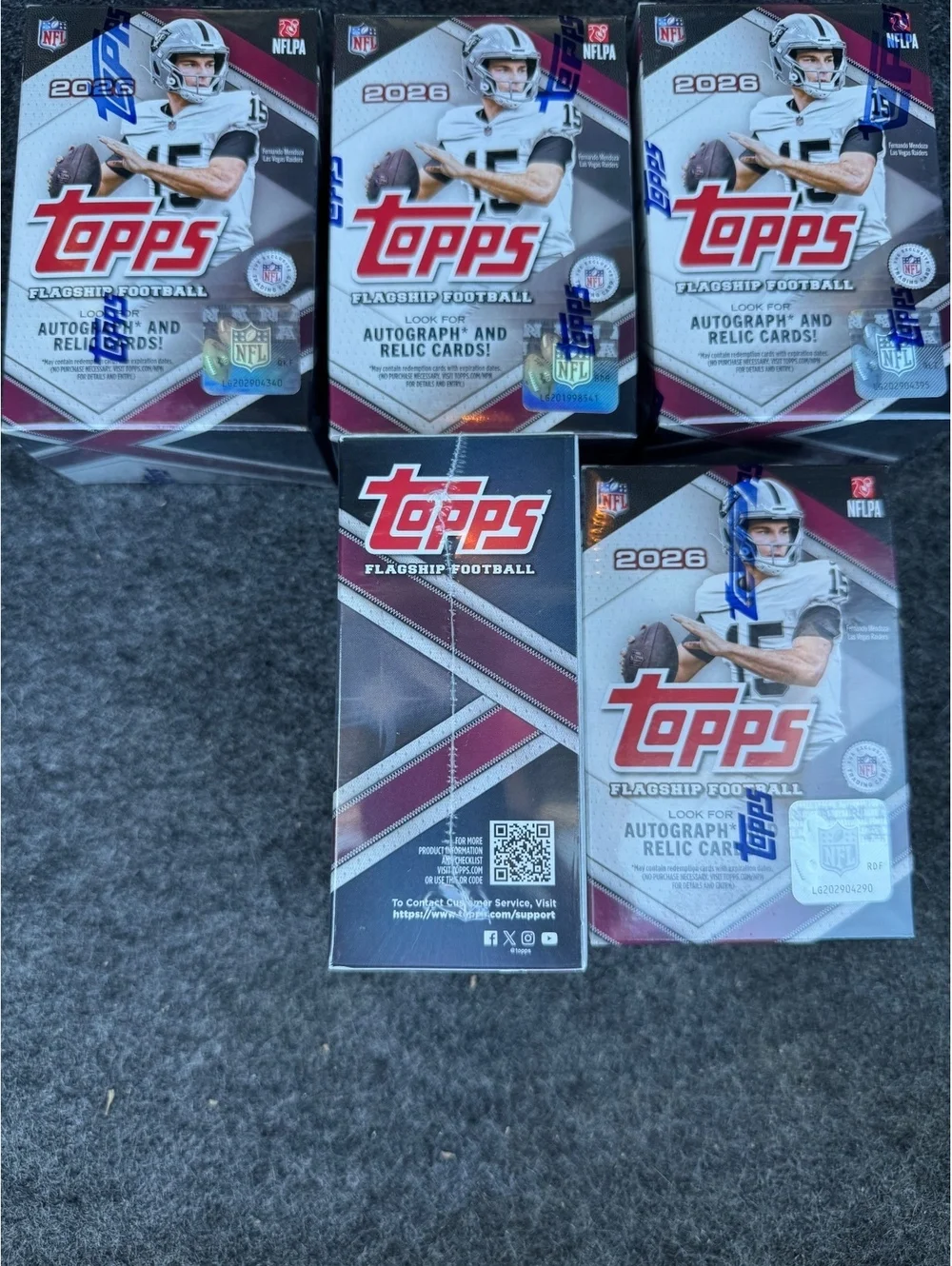5x 2026 Topps Flagship Football Value Box